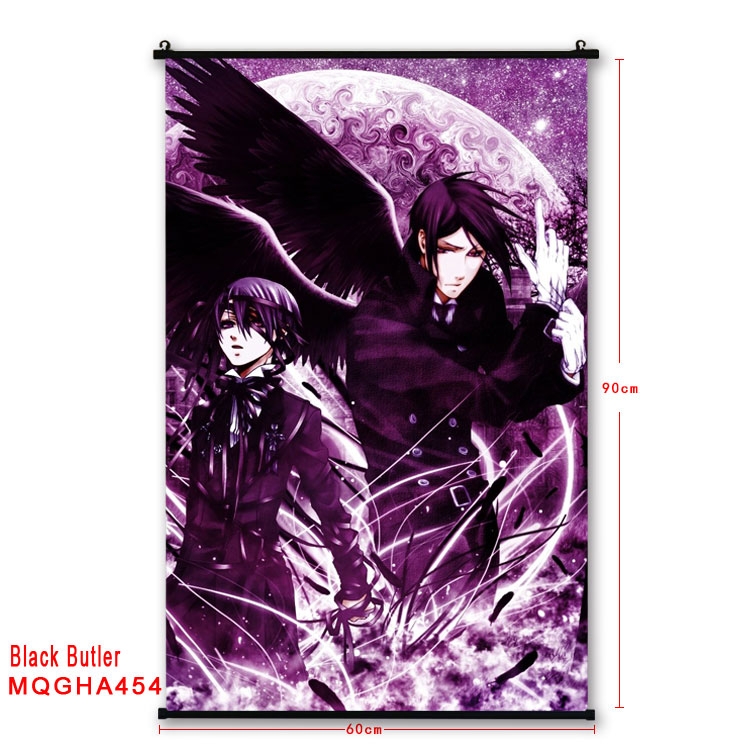 Kuroshitsuji Anime plastic pole cloth painting Wall Scroll 60X90CM MQGHA454