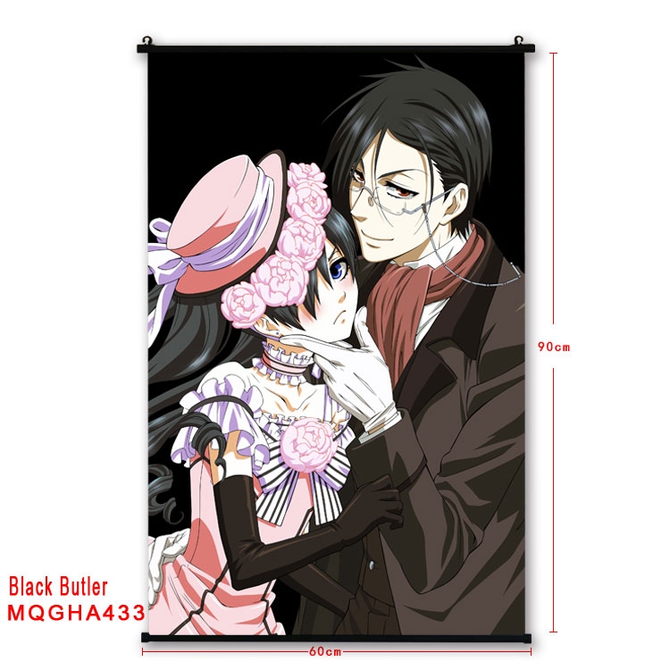 Kuroshitsuji Anime plastic pole cloth painting Wall Scroll 60X90CM MQGHA433