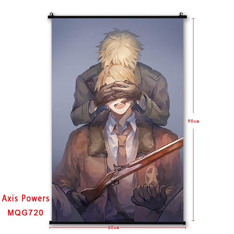 Hetalia Anime plastic pole cloth painting Wall Scroll 60X90CM MQG720