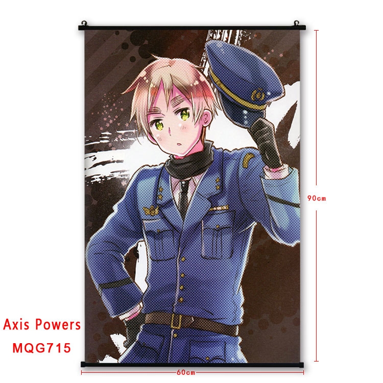 Hetalia Anime plastic pole cloth painting Wall Scroll 60X90CM MQG715