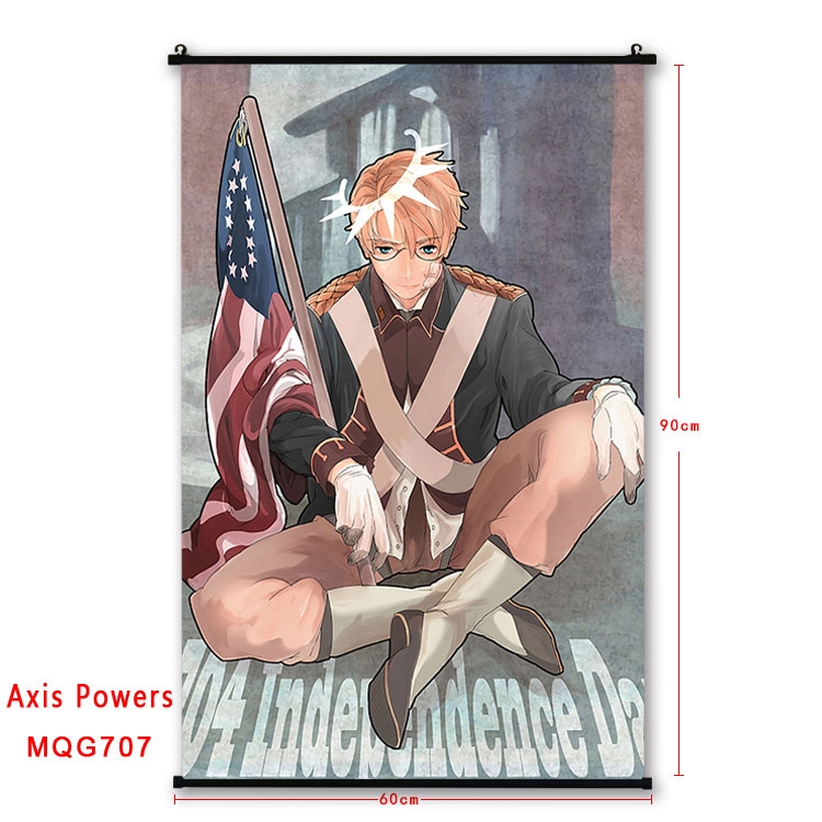 Hetalia Anime plastic pole cloth painting Wall Scroll 60X90CM MQG707