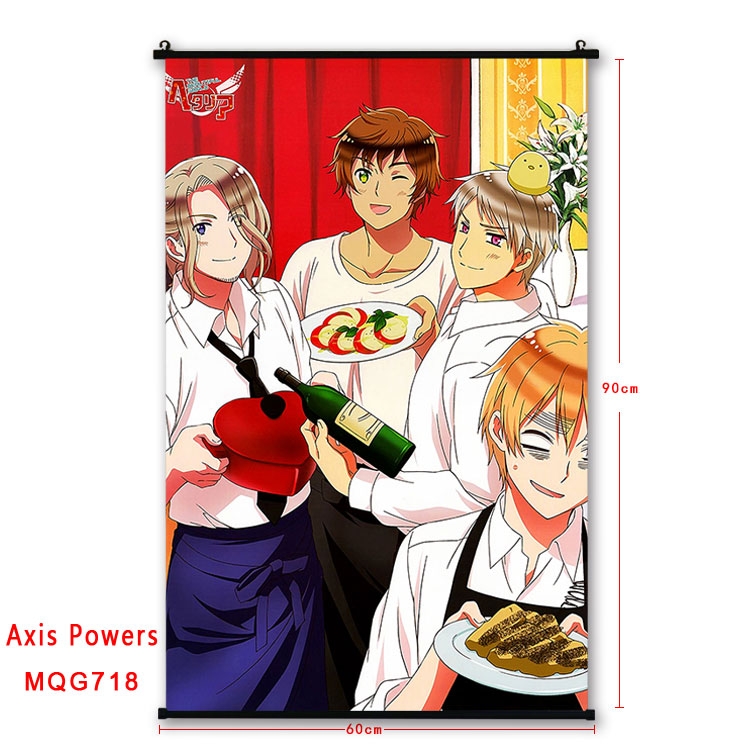 Hetalia Anime plastic pole cloth painting Wall Scroll 60X90CM MQG718