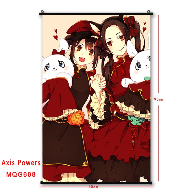 Hetalia Anime plastic pole cloth painting Wall Scroll 60X90CM MQG698