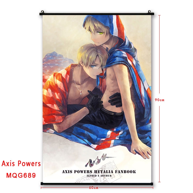 Hetalia Anime plastic pole cloth painting Wall Scroll 60X90CM MQG689