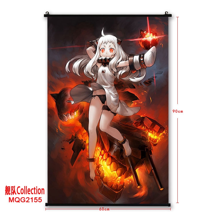 Kantai Collection Anime plastic pole cloth painting Wall Scroll 60X90CM MQG2155