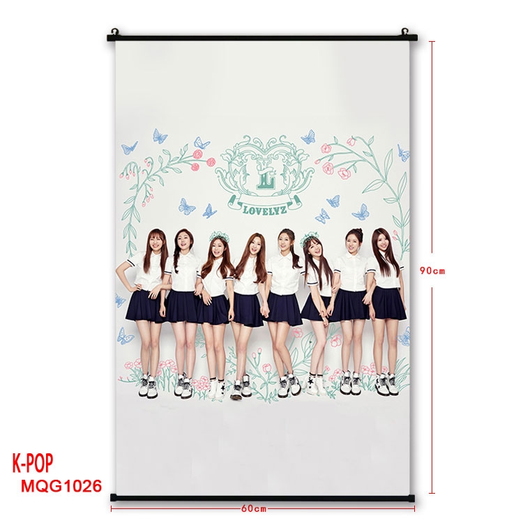 K-POP Anime plastic pole cloth painting Wall Scroll 60X90CM MQG1026