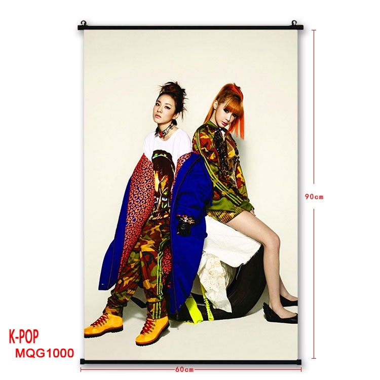 K-POP Anime plastic pole cloth painting Wall Scroll 60X90CM MQG1000