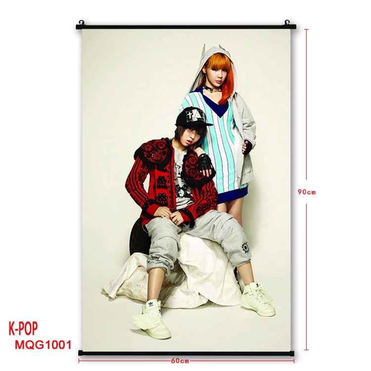 K-POP Anime plastic pole cloth painting Wall Scroll 60X90CM MQG1001