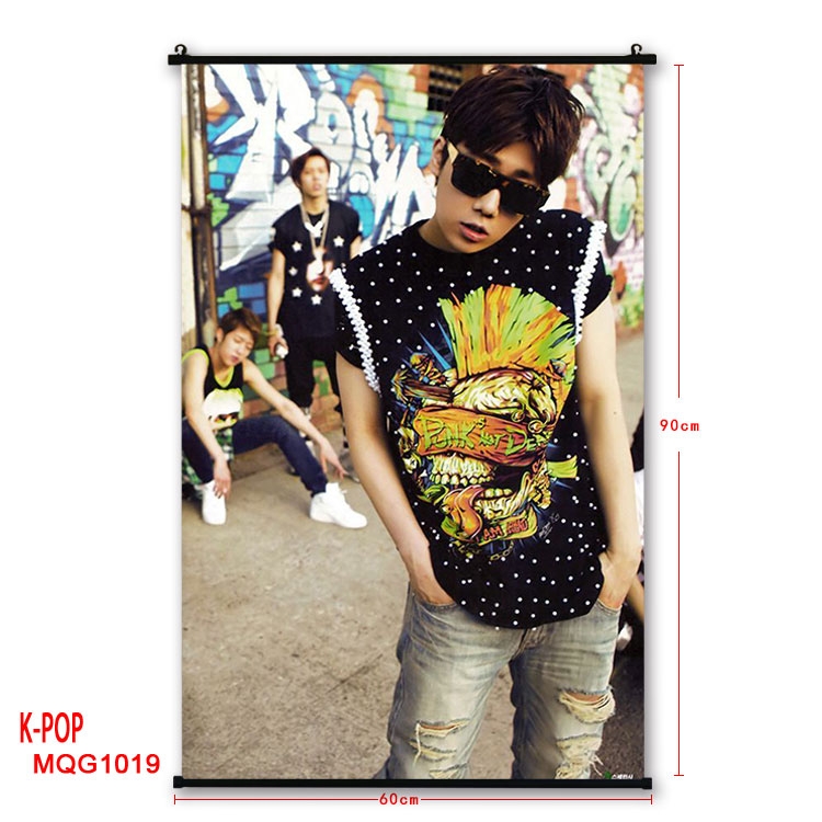 K-POP Anime plastic pole cloth painting Wall Scroll 60X90CM MQG1019