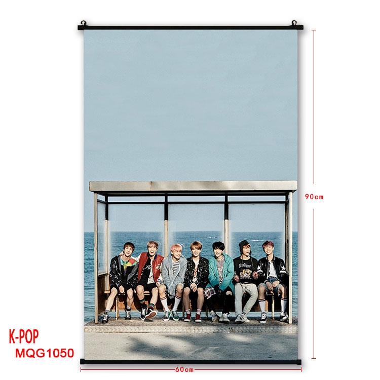 K-POP Anime plastic pole cloth painting Wall Scroll 60X90CM MQG1050