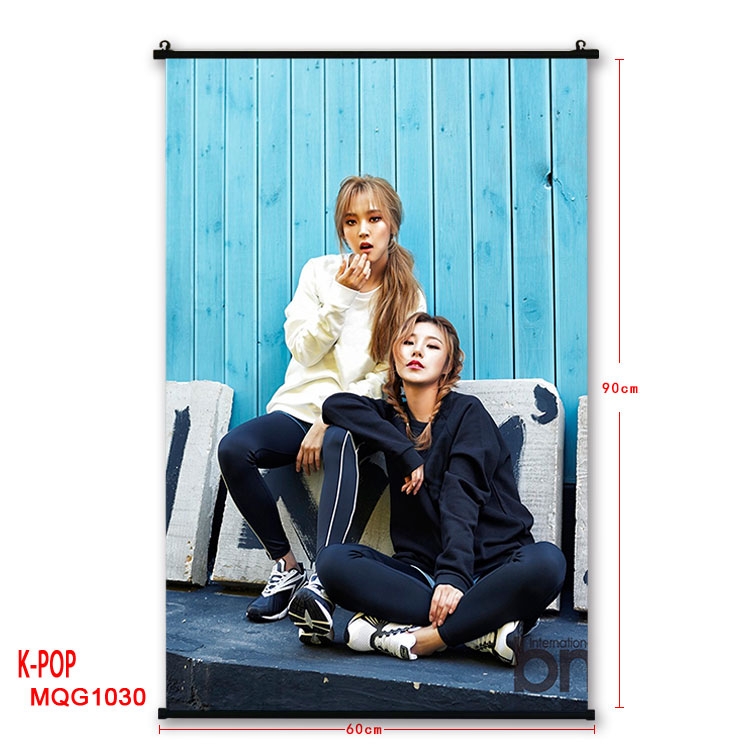 K-POP Anime plastic pole cloth painting Wall Scroll 60X90CM MQG1030