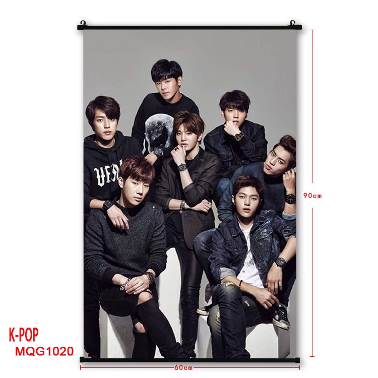 K-POP Anime plastic pole cloth painting Wall Scroll 60X90CM MQG1020