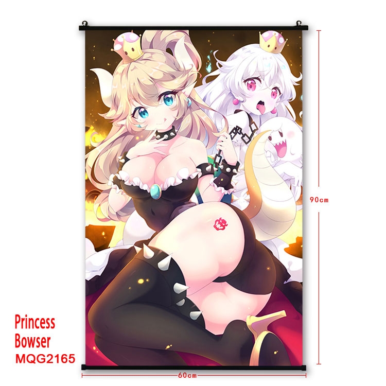 Princess Bowser Anime plastic pole cloth painting Wall Scroll 60X90CM MQG2177