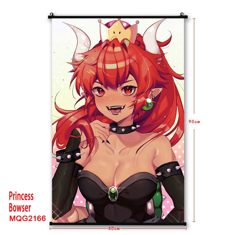 Princess Bowser Anime plastic pole cloth painting Wall Scroll 60X90CM MQG2166