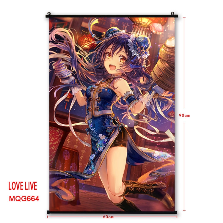 Love Live Anime plastic pole cloth painting Wall Scroll 60X90CM MQG664