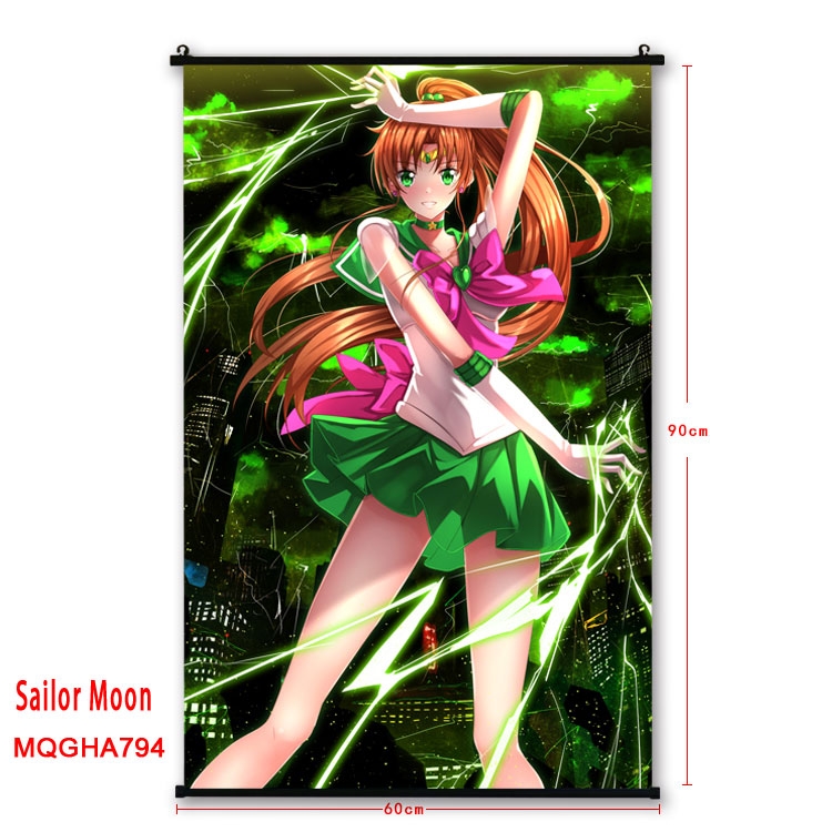Sailormoon Anime plastic pole cloth painting Wall Scroll 60X90CM MQGHA794