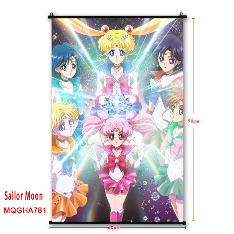 Sailormoon Anime plastic pole cloth painting Wall Scroll 60X90CM MQGHA804