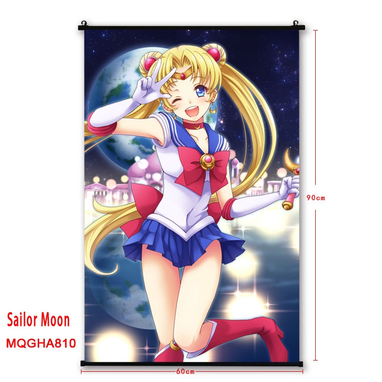 Sailormoon Anime plastic pole cloth painting Wall Scroll 60X90CM MQGHA810