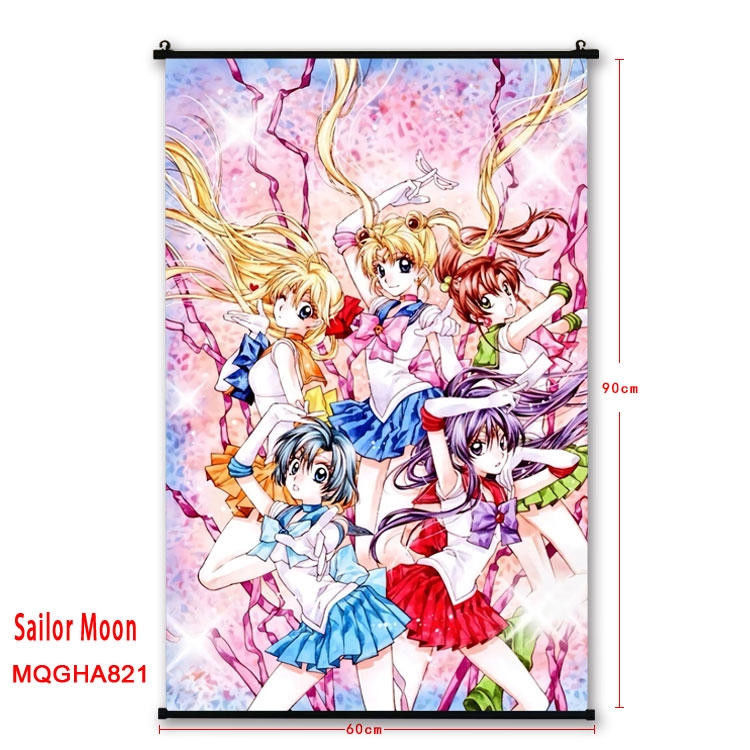 Sailormoon Anime plastic pole cloth painting Wall Scroll 60X90CM MQGHA821