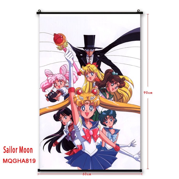 Sailormoon Anime plastic pole cloth painting Wall Scroll 60X90CM MQGHA819