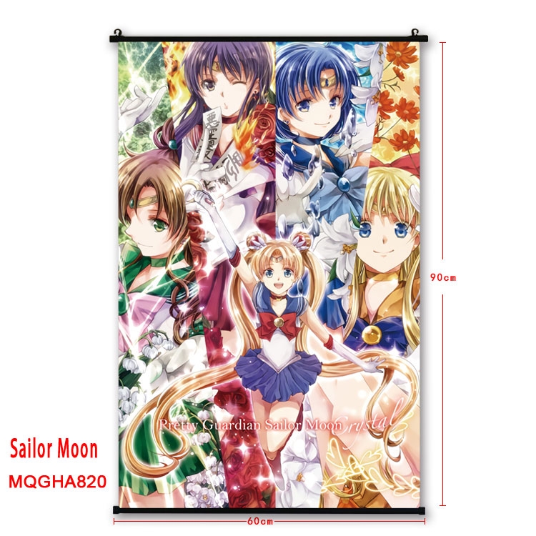 Sailormoon Anime plastic pole cloth painting Wall Scroll 60X90CM MQGHA820