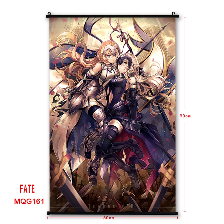 Fate stay night Anime plastic pole cloth painting Wall Scroll 60X90CM MQG161