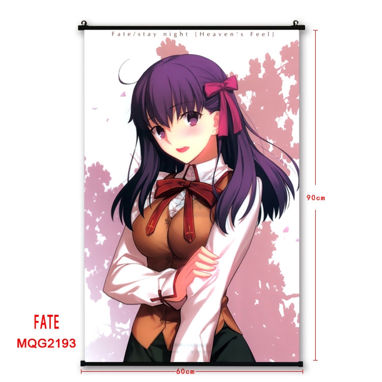 Fate stay night Anime plastic pole cloth painting Wall Scroll 60X90CM MQG2193