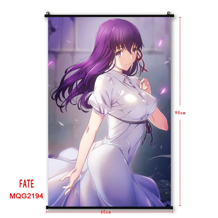 Fate stay night Anime plastic pole cloth painting Wall Scroll 60X90CM MQG2194