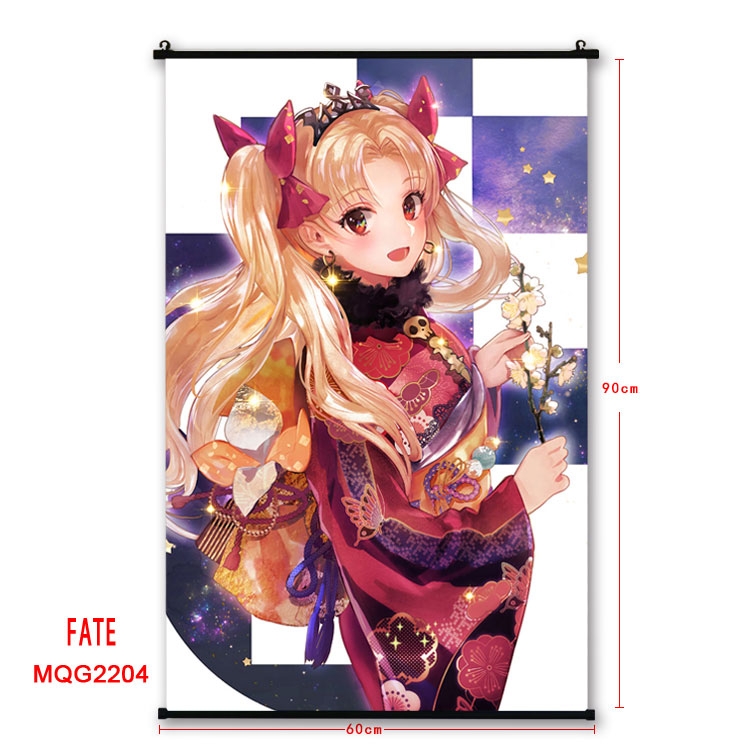 Fate stay night Anime plastic pole cloth painting Wall Scroll 60X90CM MQG2204