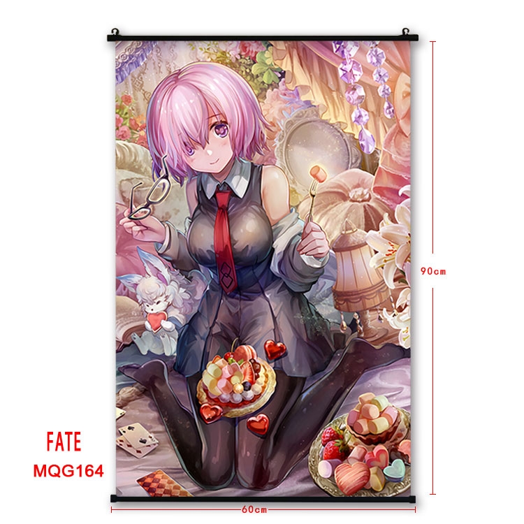 Fate stay night Anime plastic pole cloth painting Wall Scroll 60X90CM MQG164