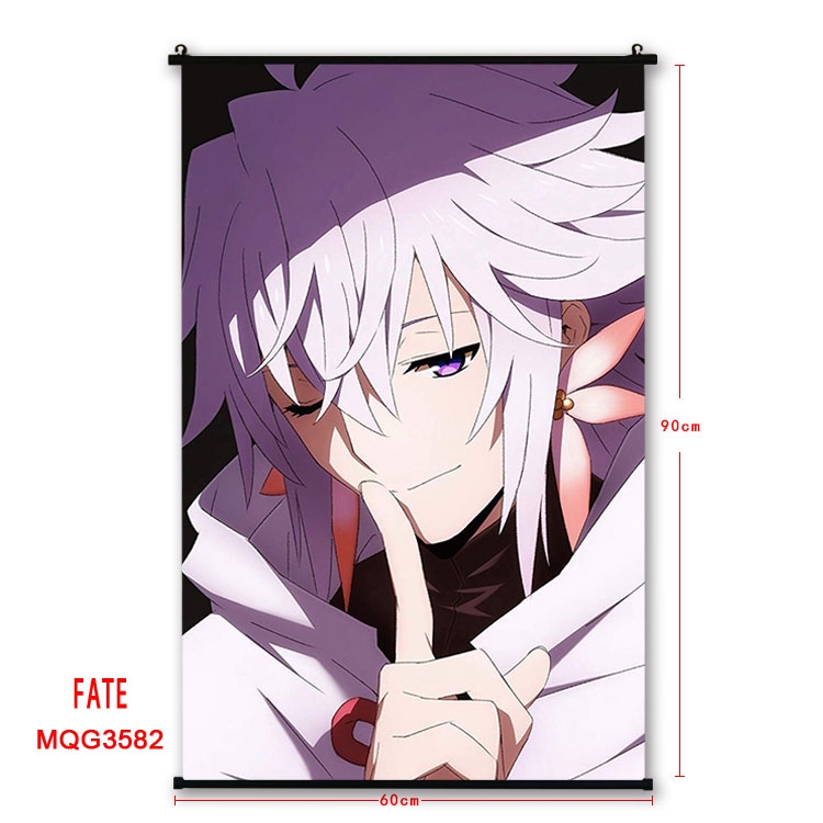 Fate stay night Anime plastic pole cloth painting Wall Scroll 60X90CM MQG3582