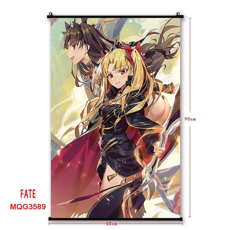 Fate stay night Anime plastic pole cloth painting Wall Scroll 60X90CM MQG3589