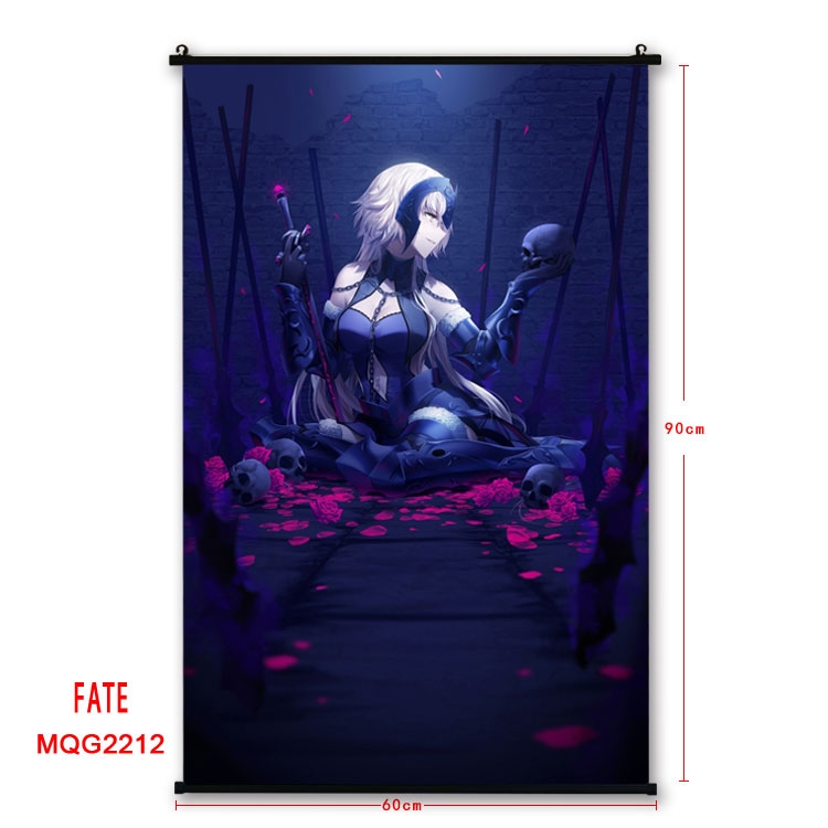 Fate stay night Anime plastic pole cloth painting Wall Scroll 60X90CM MQG2212