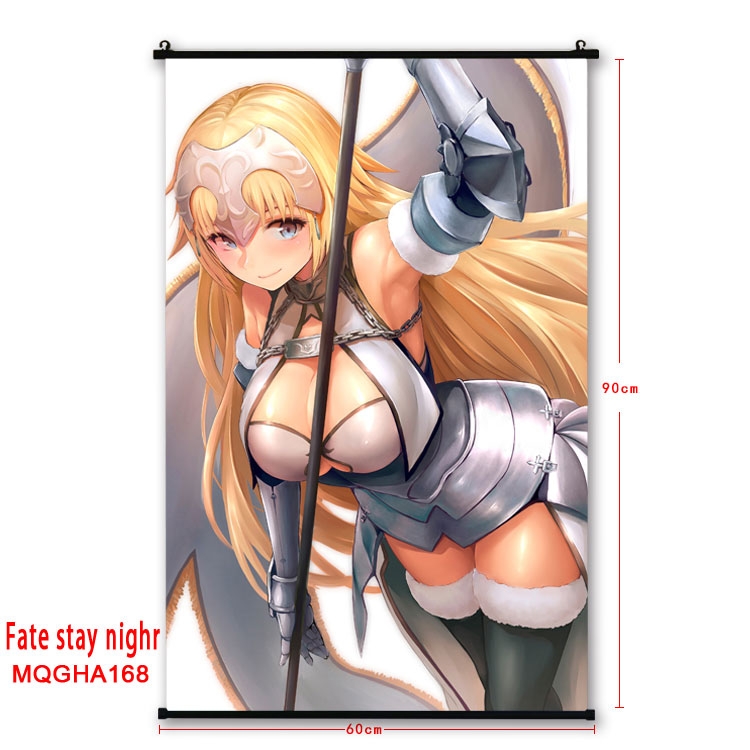 Fate stay night Anime plastic pole cloth painting Wall Scroll 60X90CM MQGHA168