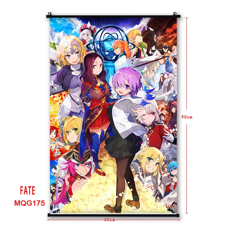Fate stay night Anime plastic pole cloth painting Wall Scroll 60X90CM MQG175