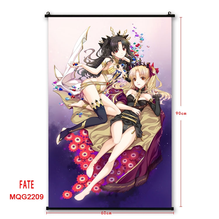 Fate stay night Anime plastic pole cloth painting Wall Scroll 60X90CM MQG2209