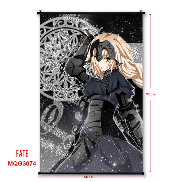 Fate stay night Anime plastic pole cloth painting Wall Scroll 60X90CM MQG3074