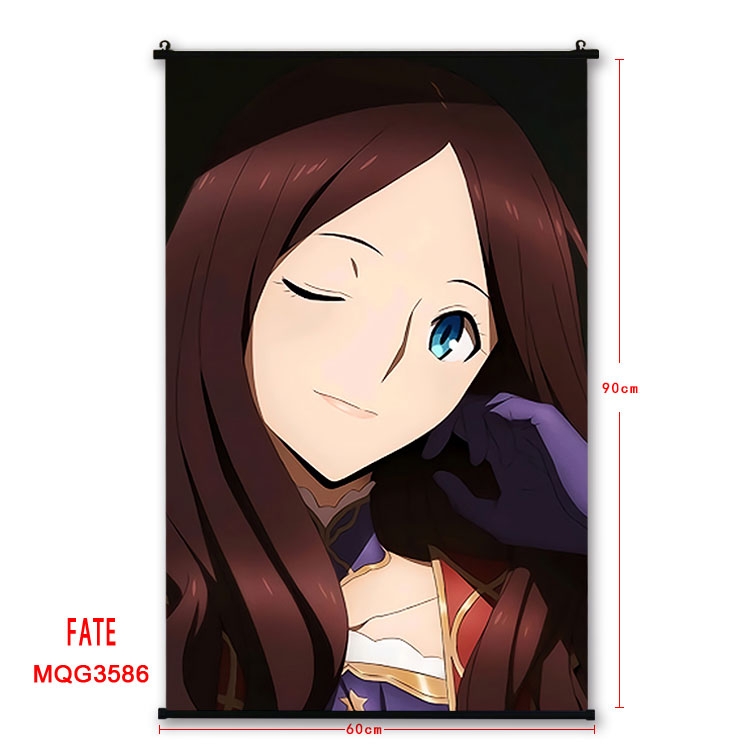 Fate stay night Anime plastic pole cloth painting Wall Scroll 60X90CM MQG3586