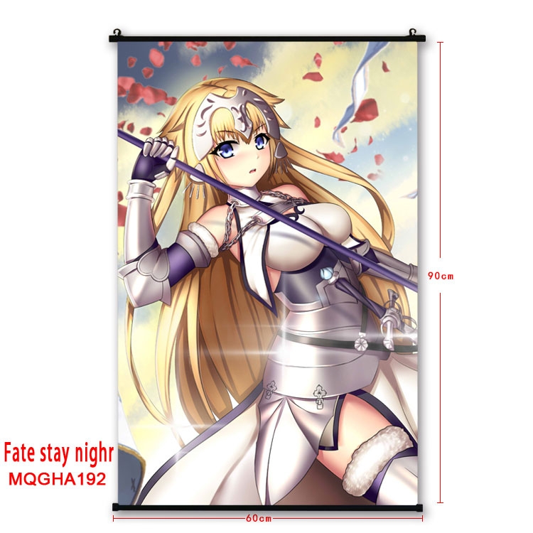 Fate stay night Anime plastic pole cloth painting Wall Scroll 60X90CM MQGHA192