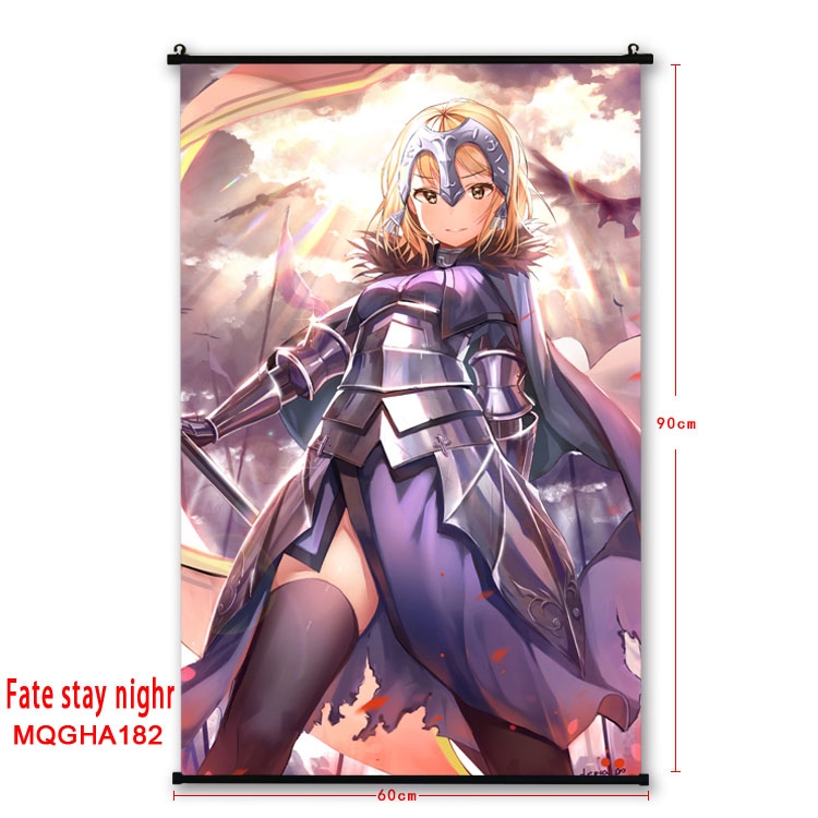 Fate stay night Anime plastic pole cloth painting Wall Scroll 60X90CM MQGHA182