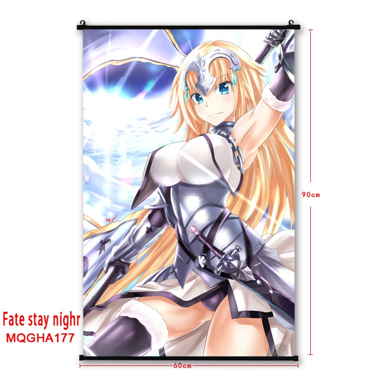 Fate stay night Anime plastic pole cloth painting Wall Scroll 60X90CM MQGHA177
