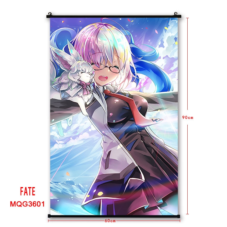 Fate stay night Anime plastic pole cloth painting Wall Scroll 60X90CM MQG3601
