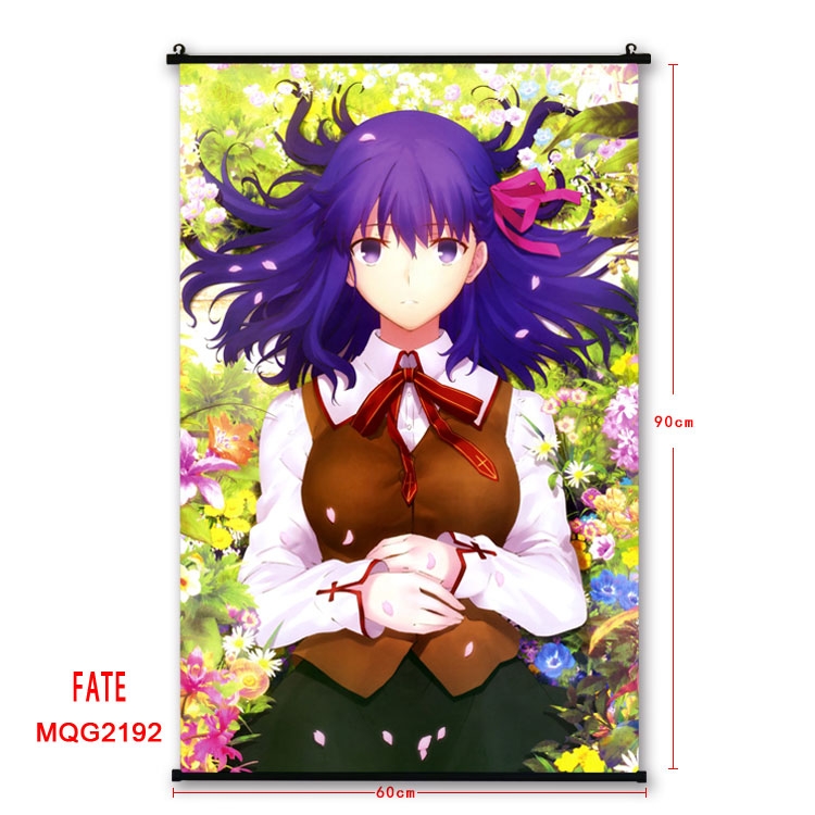 Fate stay night Anime plastic pole cloth painting Wall Scroll 60X90CM MQG2192