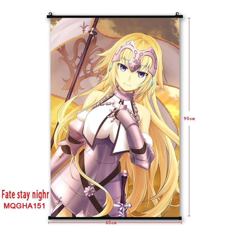 Fate stay night Anime plastic pole cloth painting Wall Scroll 60X90CM MQGHA151