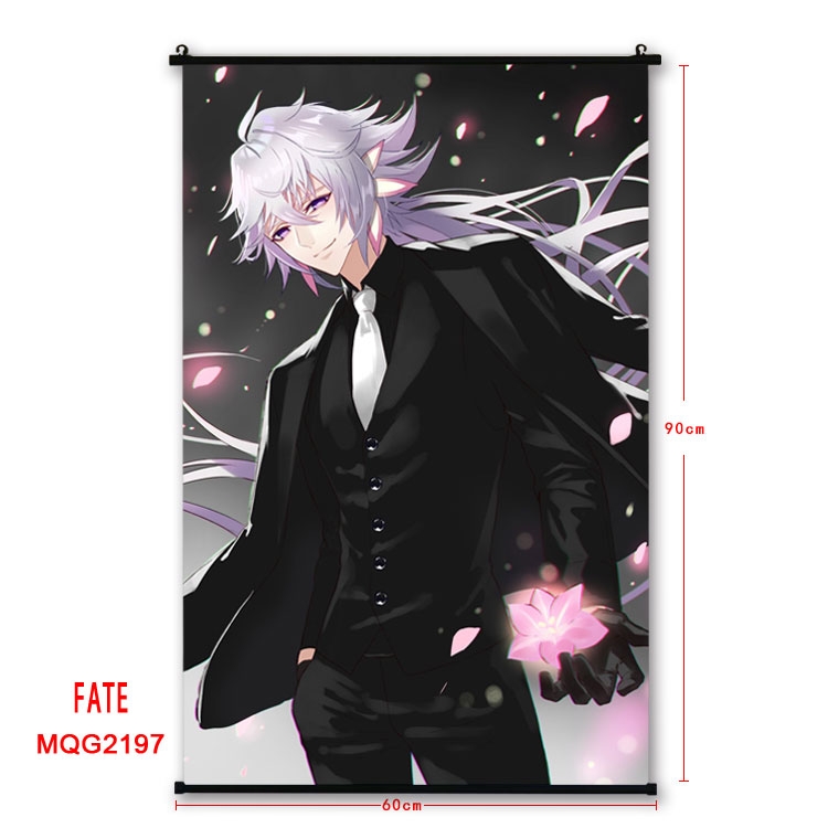 Fate stay night Anime plastic pole cloth painting Wall Scroll 60X90CM MQG2197