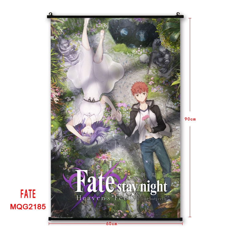 Fate stay night Anime plastic pole cloth painting Wall Scroll 60X90CM MQG2185