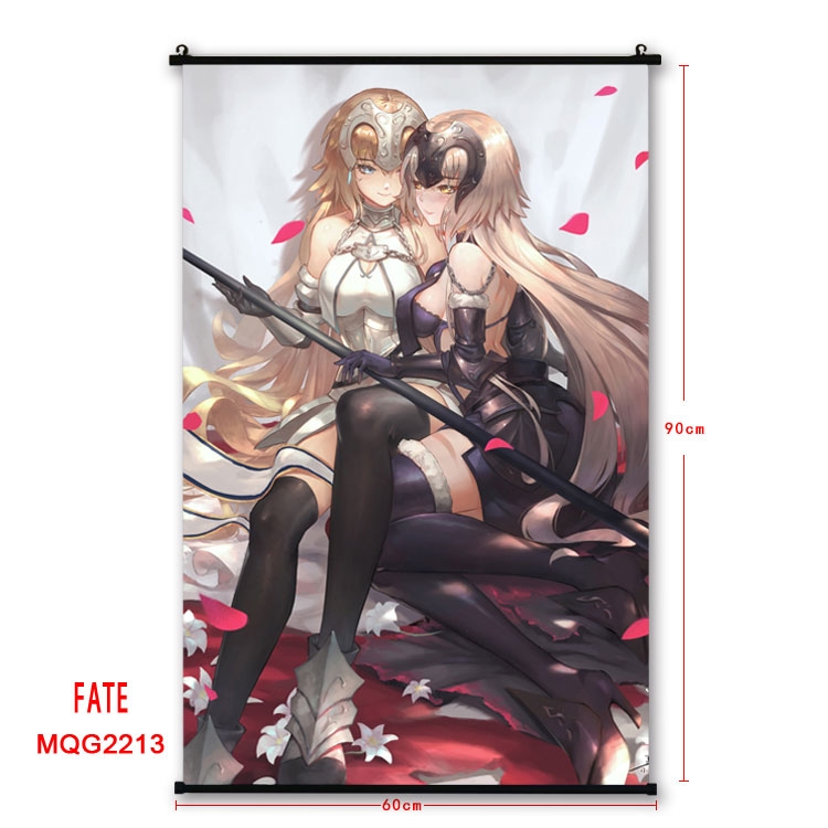 Fate stay night Anime plastic pole cloth painting Wall Scroll 60X90CM MQG2213