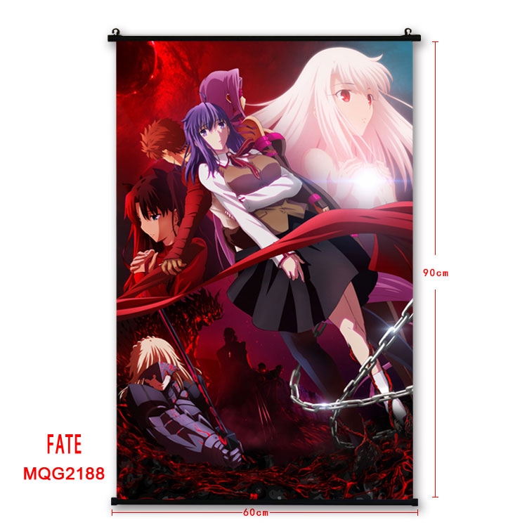 Fate stay night Anime plastic pole cloth painting Wall Scroll 60X90CM MQG2188