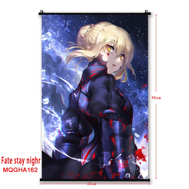 Fate stay night Anime plastic pole cloth painting Wall Scroll 60X90CM MQGHA162