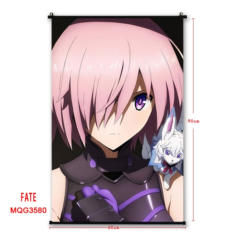 Fate stay night Anime plastic pole cloth painting Wall Scroll 60X90CM MQG3580